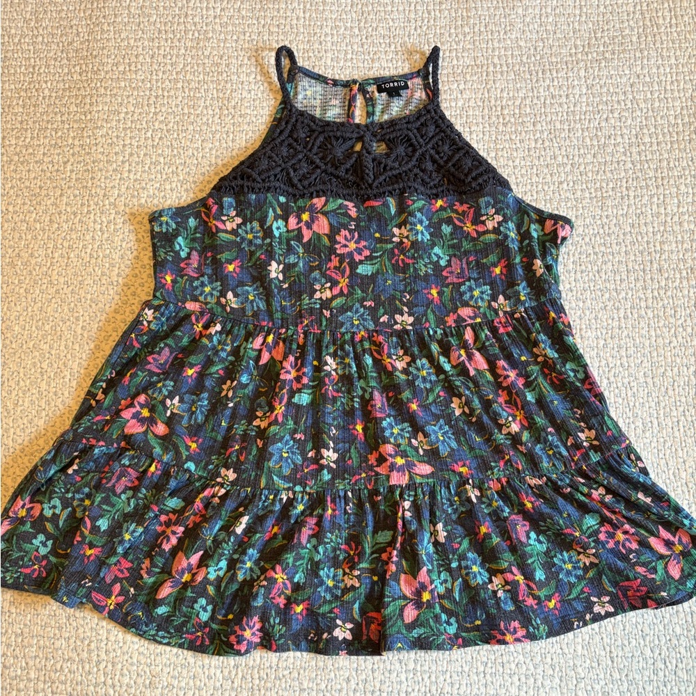 Torrid Floral Print Tank Top